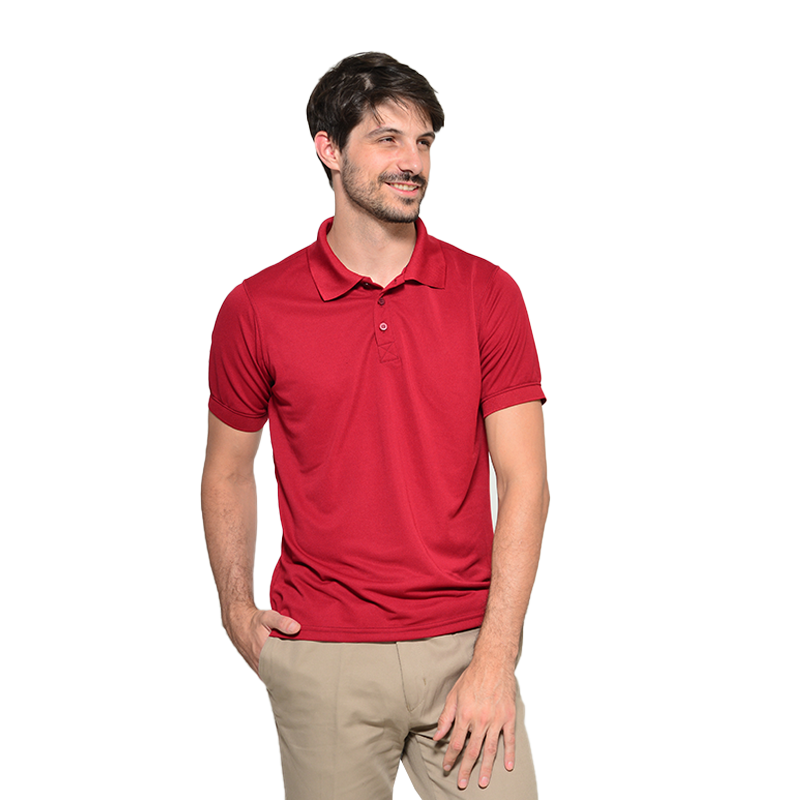 Playera tipo Polo Manga corta vino